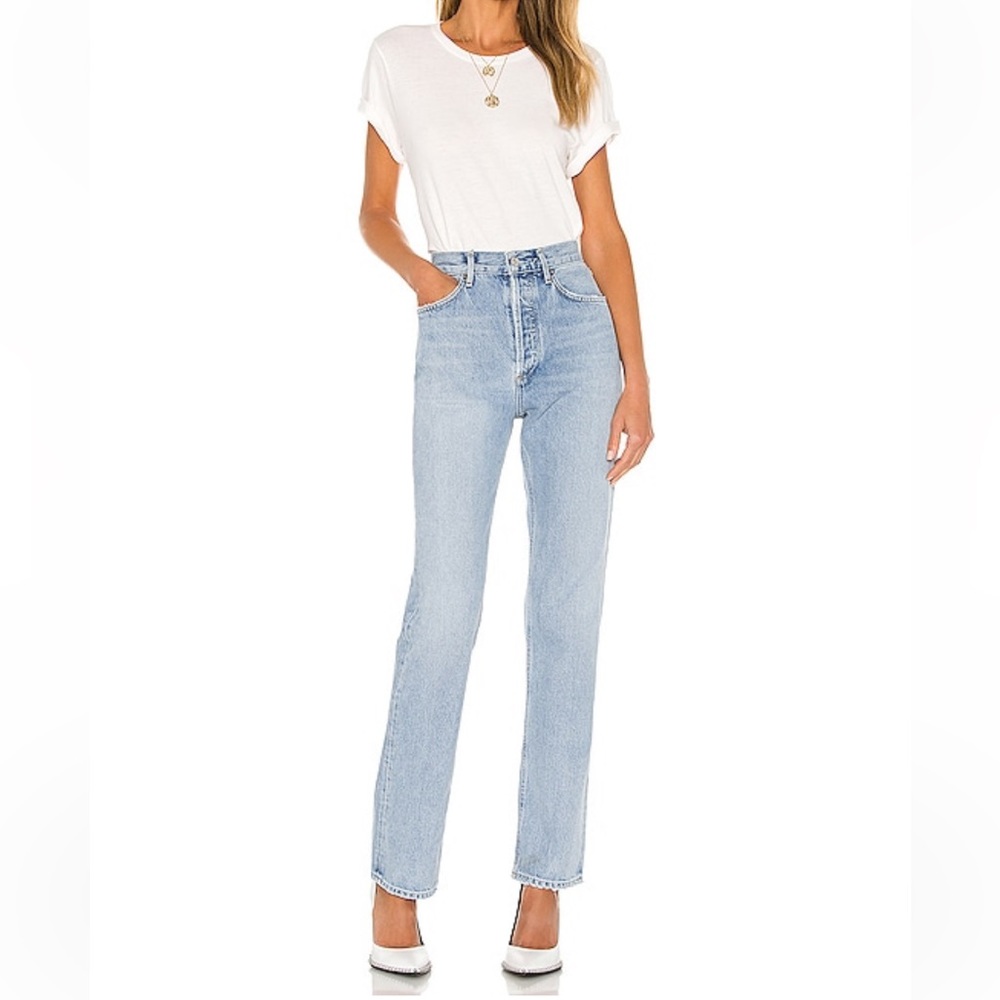 AGOLDE Lana Straight in Riptide